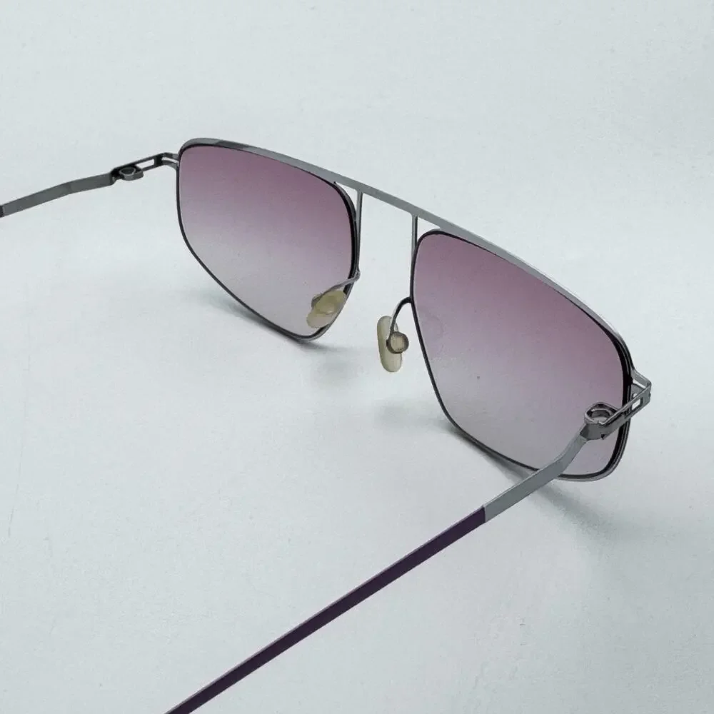 Mykita x Bernard Willhelm Sunglasses NAT C81 Col. 874 Chrome Aviator Frame 57mm